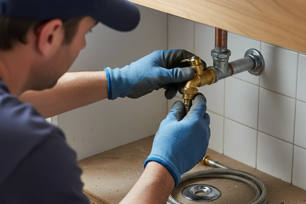 Shutoff valve and fitting work during Emergency Plumbing in Kennard